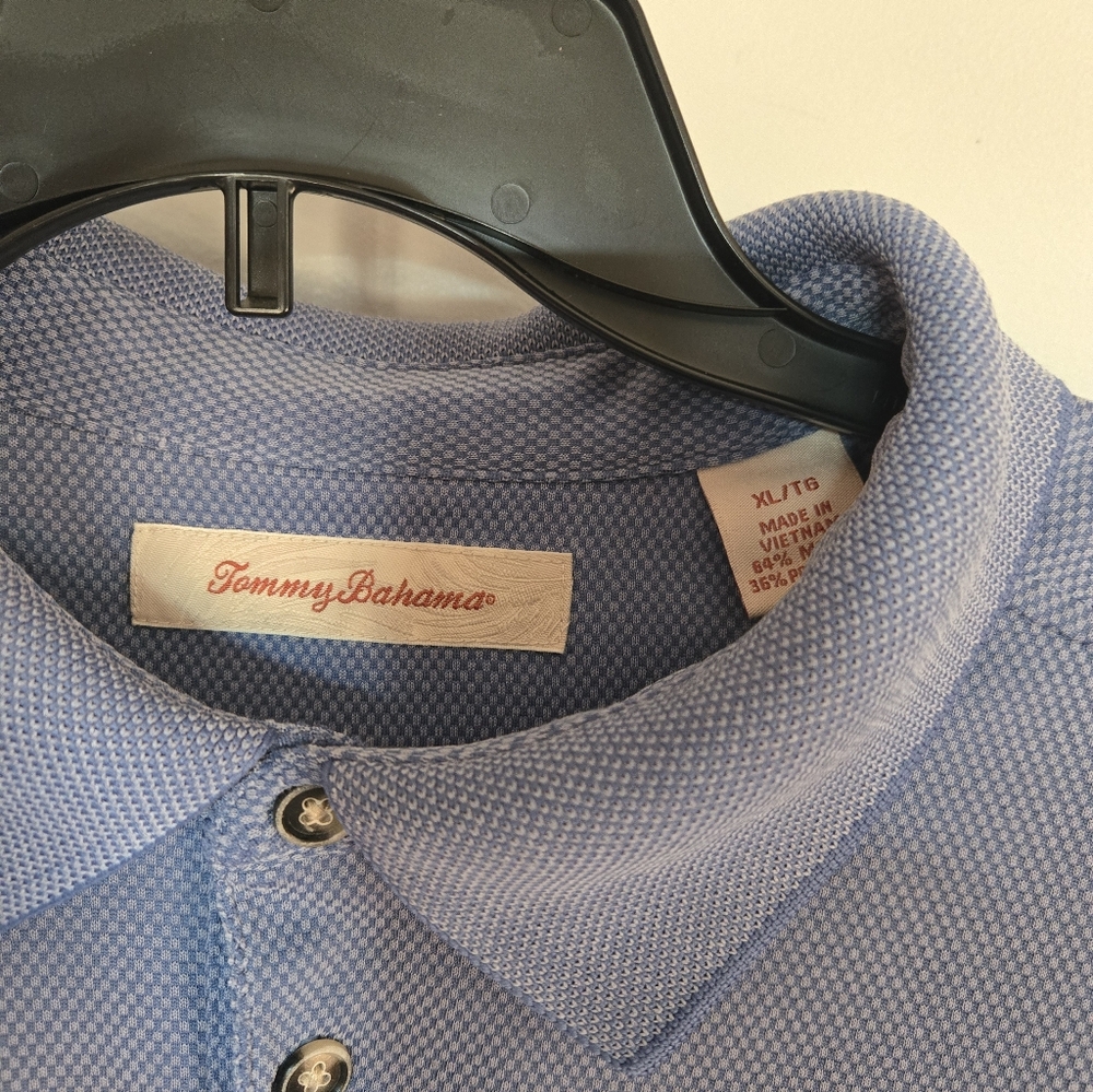 Tommy Bahama Men's Xl Blue Polo Shirt
